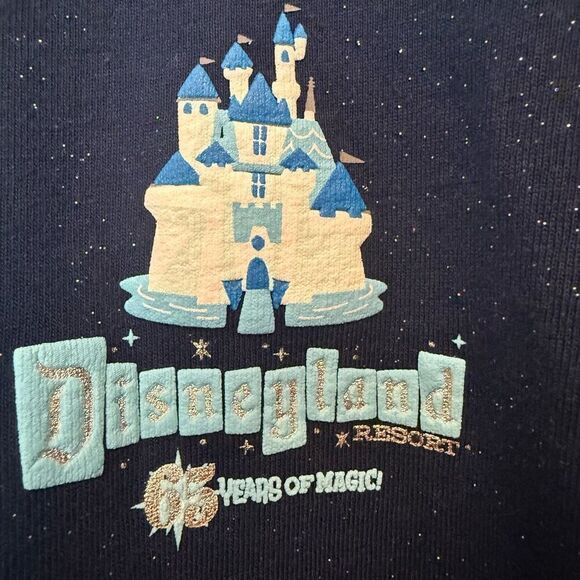 Disney Happiest Place on Earth 65th Anniversary Glitter Spirit Jersey Size XL Un - Picture 3 of 4